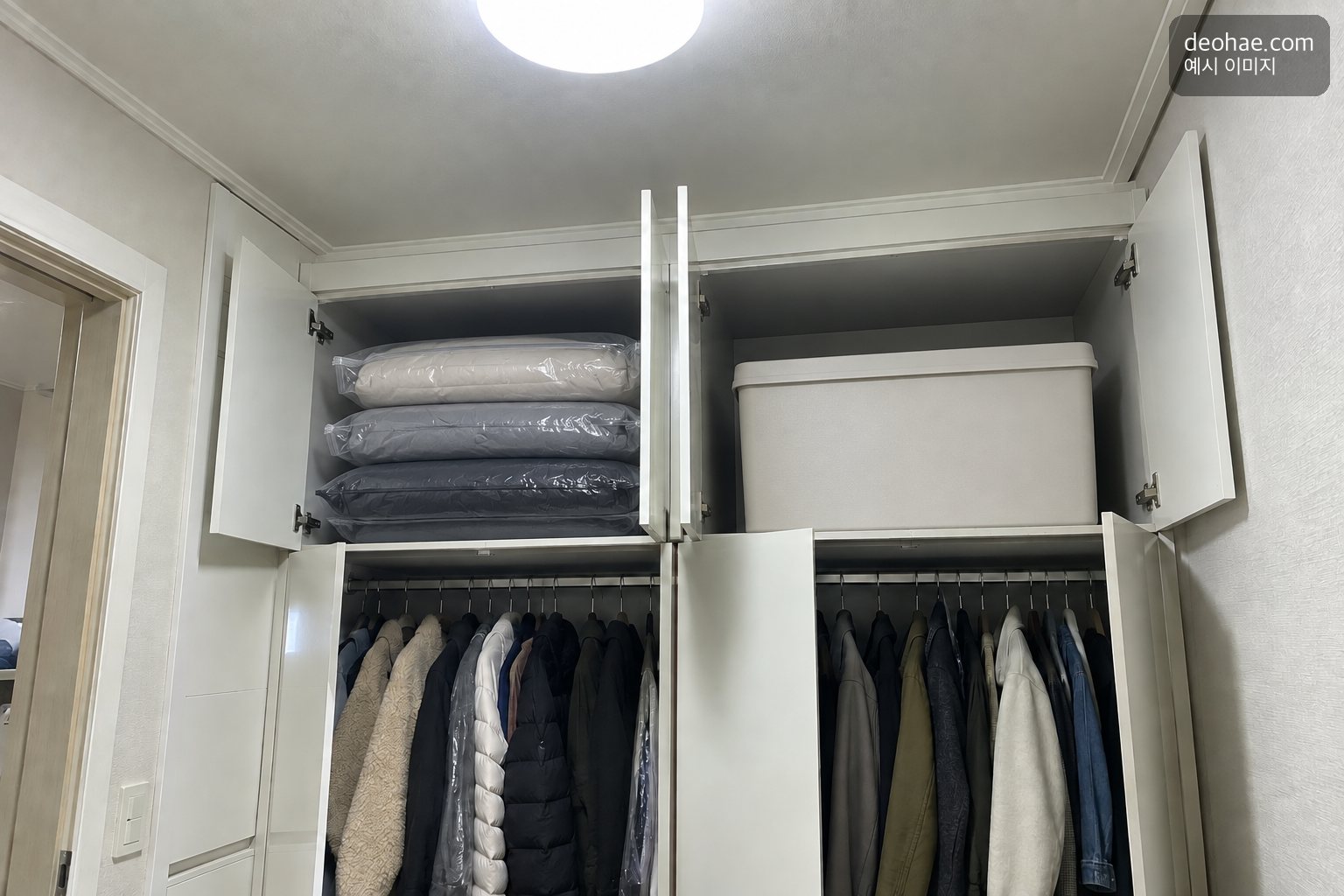 정리 후 — 계절 옷 보관